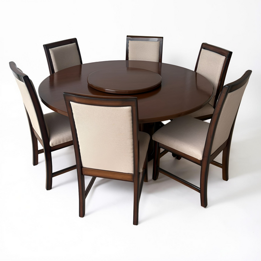 Mesa Europa (Tapa giratoria) + 6 Sillas