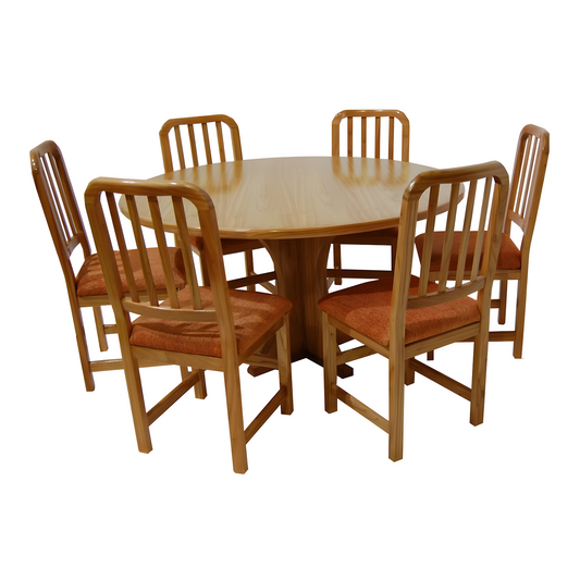 Comedor Señorial Redondo 1,40 + 6 Sillas