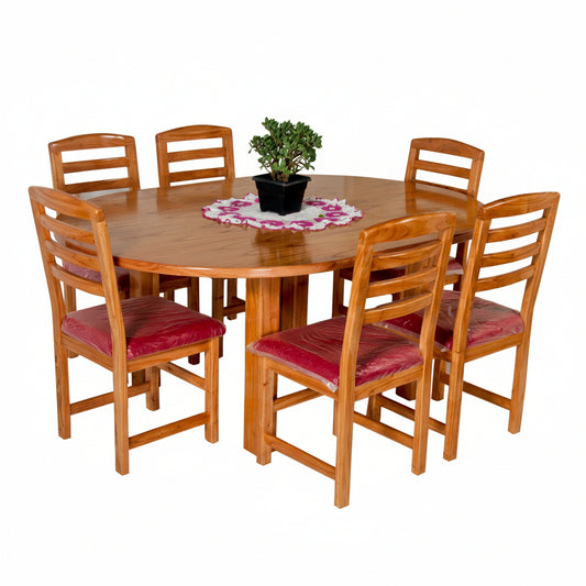 Mesa Extensible Redonda + 6 Sillas Festiva